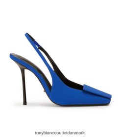 Kvinder Tony Bianco | azurblå crepe rue heels 80JR0R132