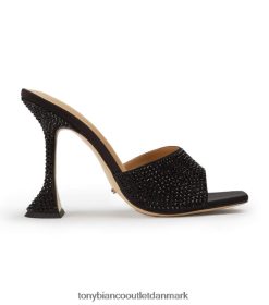 Kvinder Tony Bianco | sort satin serri hæle 80JR0R162